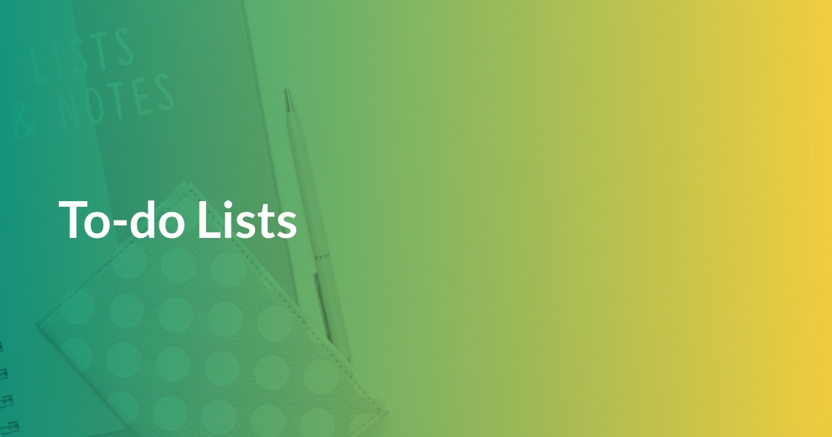 Todo Lists The Man in Blue